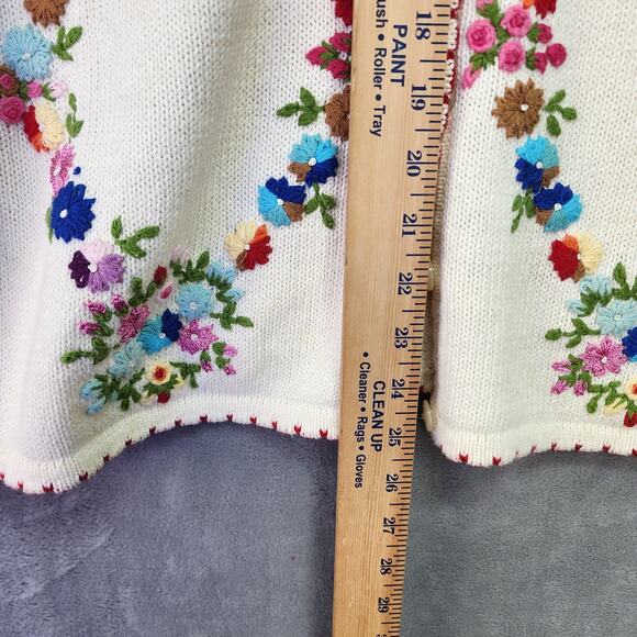 Haband! Sweater XLARGE ? Embroidered Button Up Cardigan Cottage Core Country MOM - Picture 15 of 16